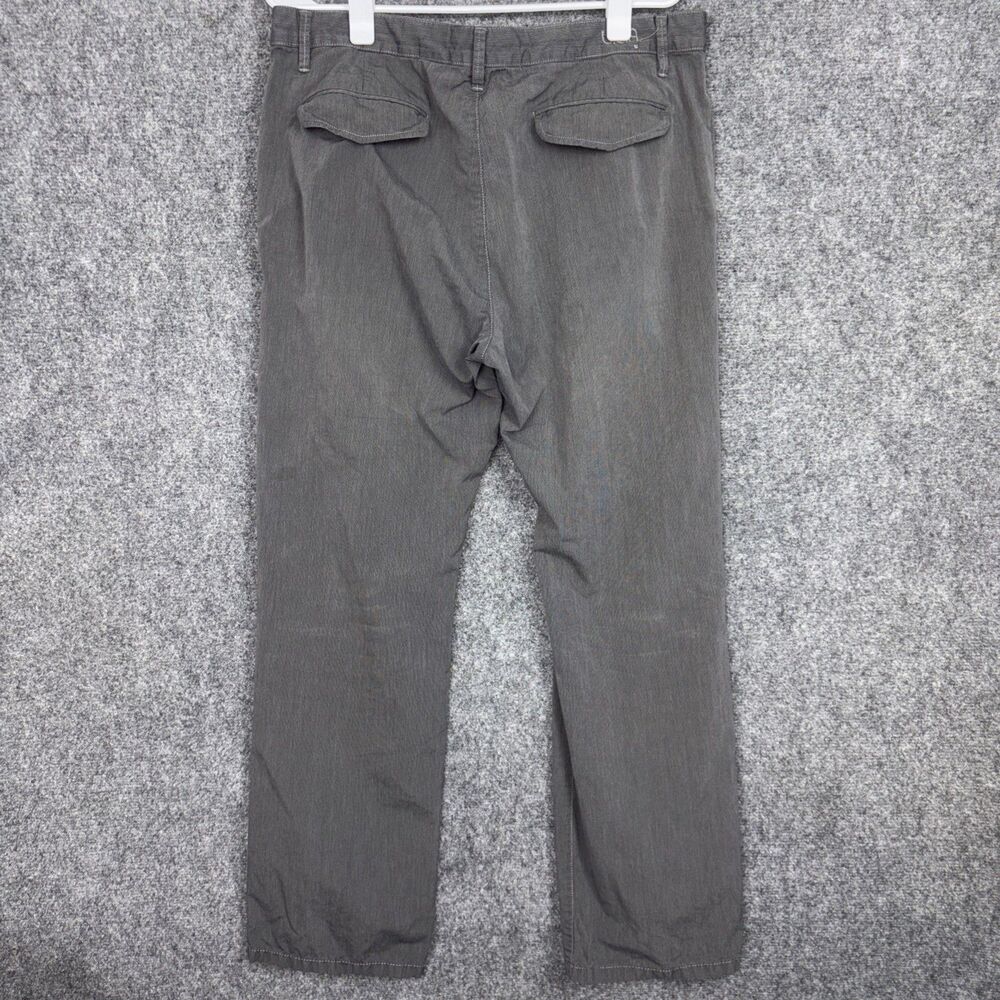 John Varvatos Pants Mens size 35 Gray Casual Straight Lightweight Striped Flawed - Picture 2 of 10